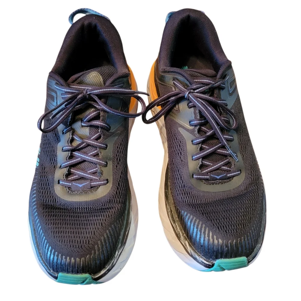 Hoka Bondi 7 Running Shoes‎ Men Size 9 Black Athletic Sneakers
